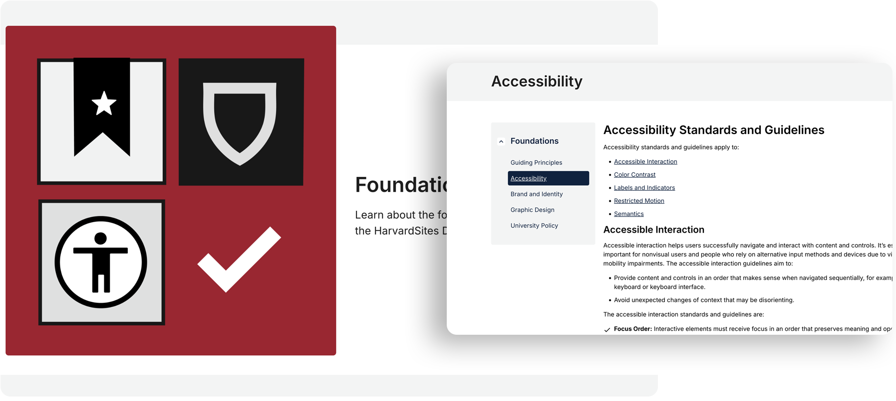 Screenshots of Documentation site