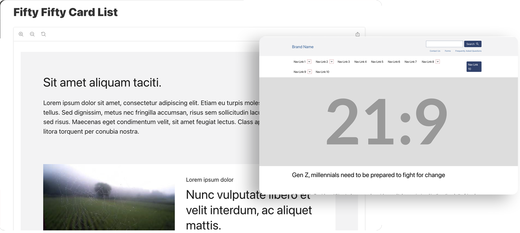 Screenshots of Figma and homepage
