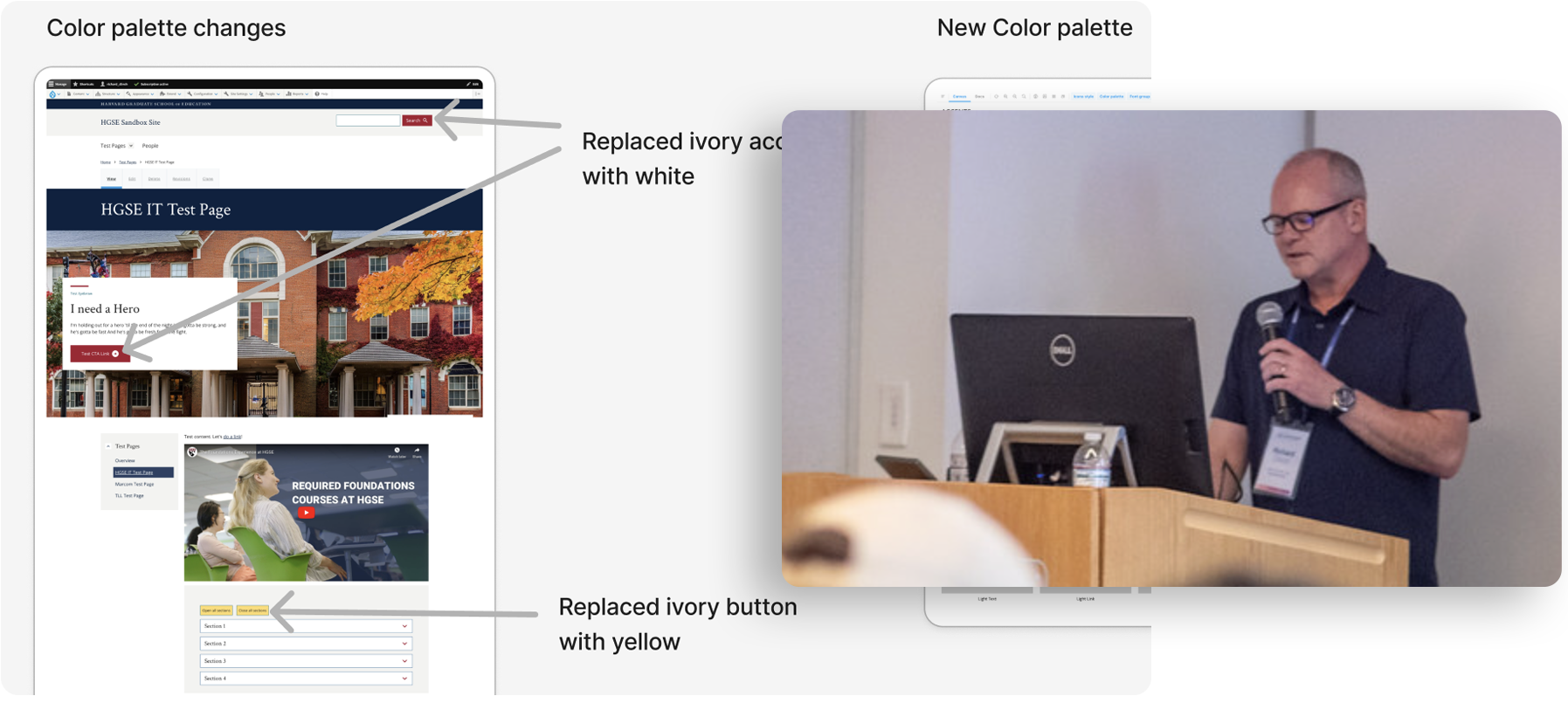 Screenshots of Figma and homepage
