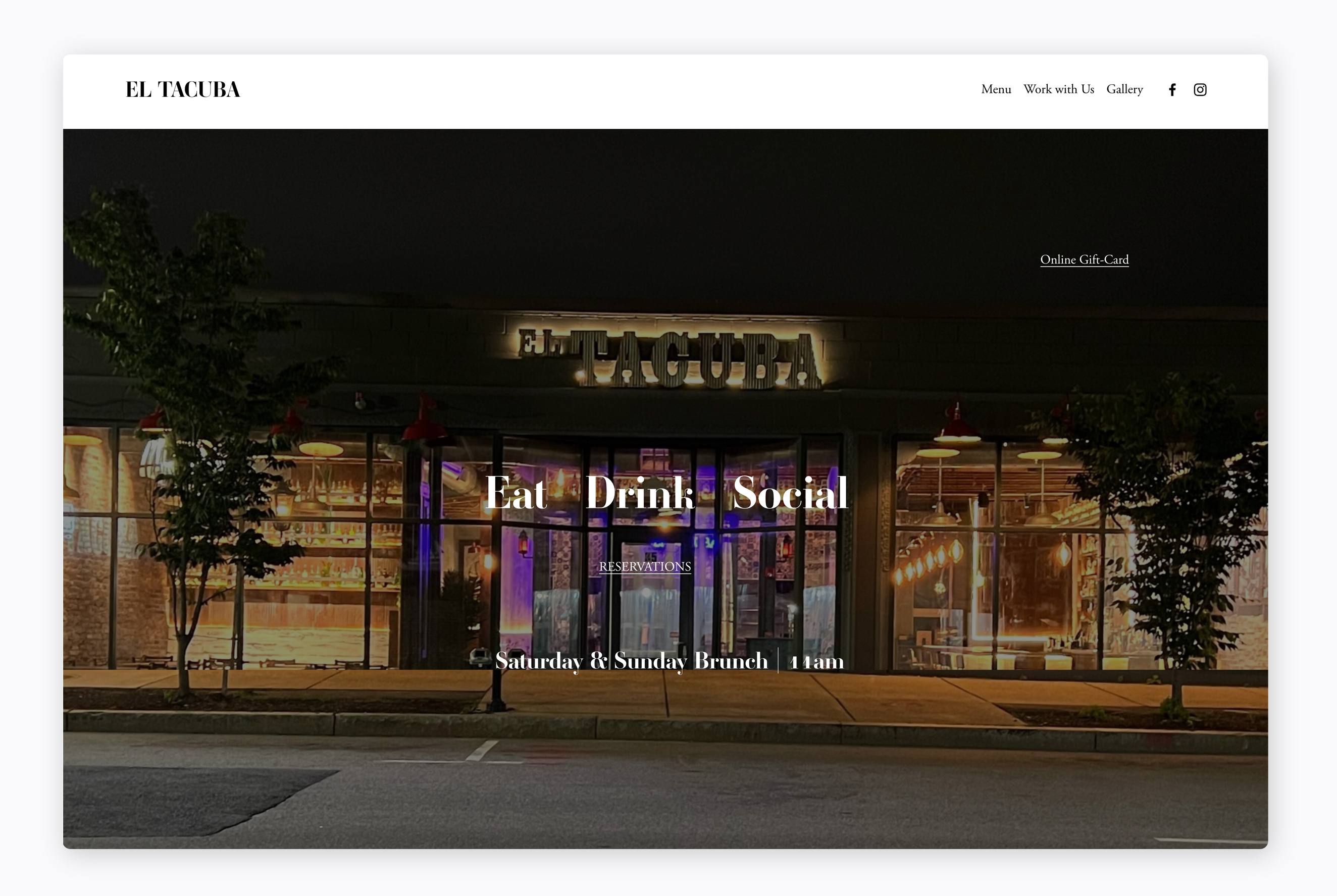 Screenshots of El Tacuba website