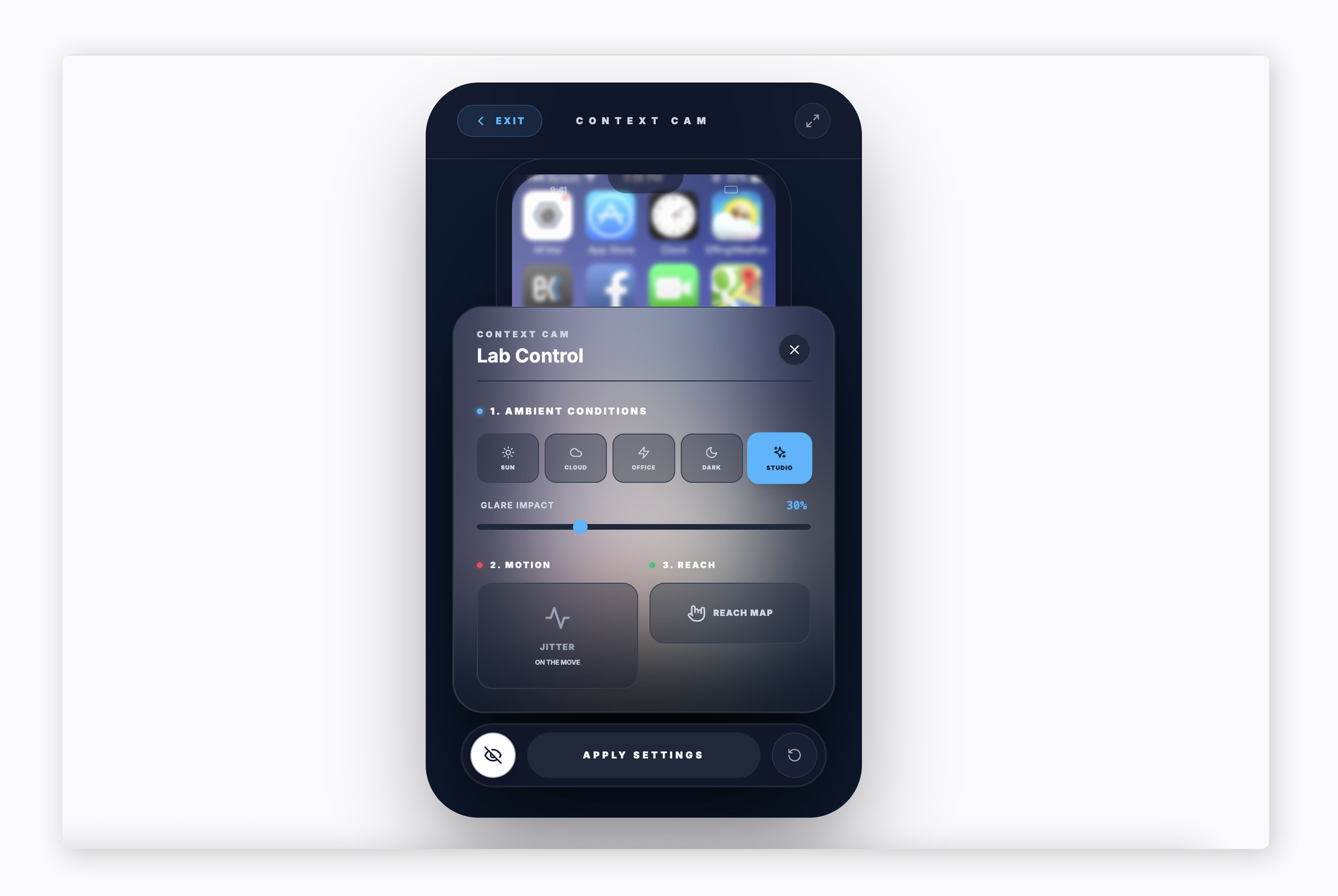 Screenshots of Context-Cam app